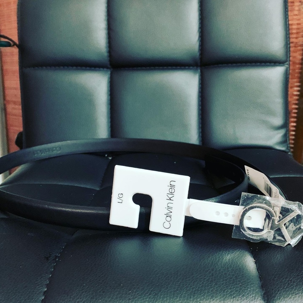 Calvin Klein Large Black Slim Belt